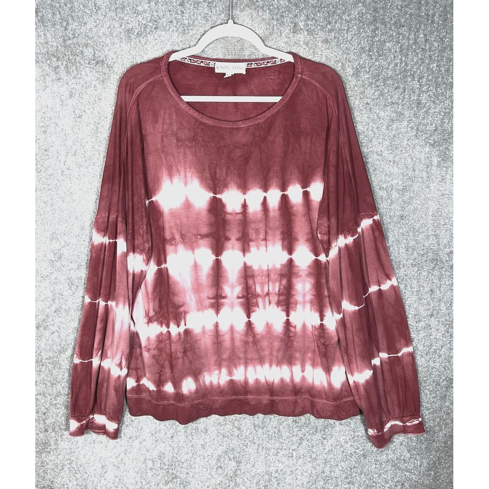 Knox Rose Sweatshirt Top Womens Size XXL Tie Dye Drop Shoulder Long Sleeve‎